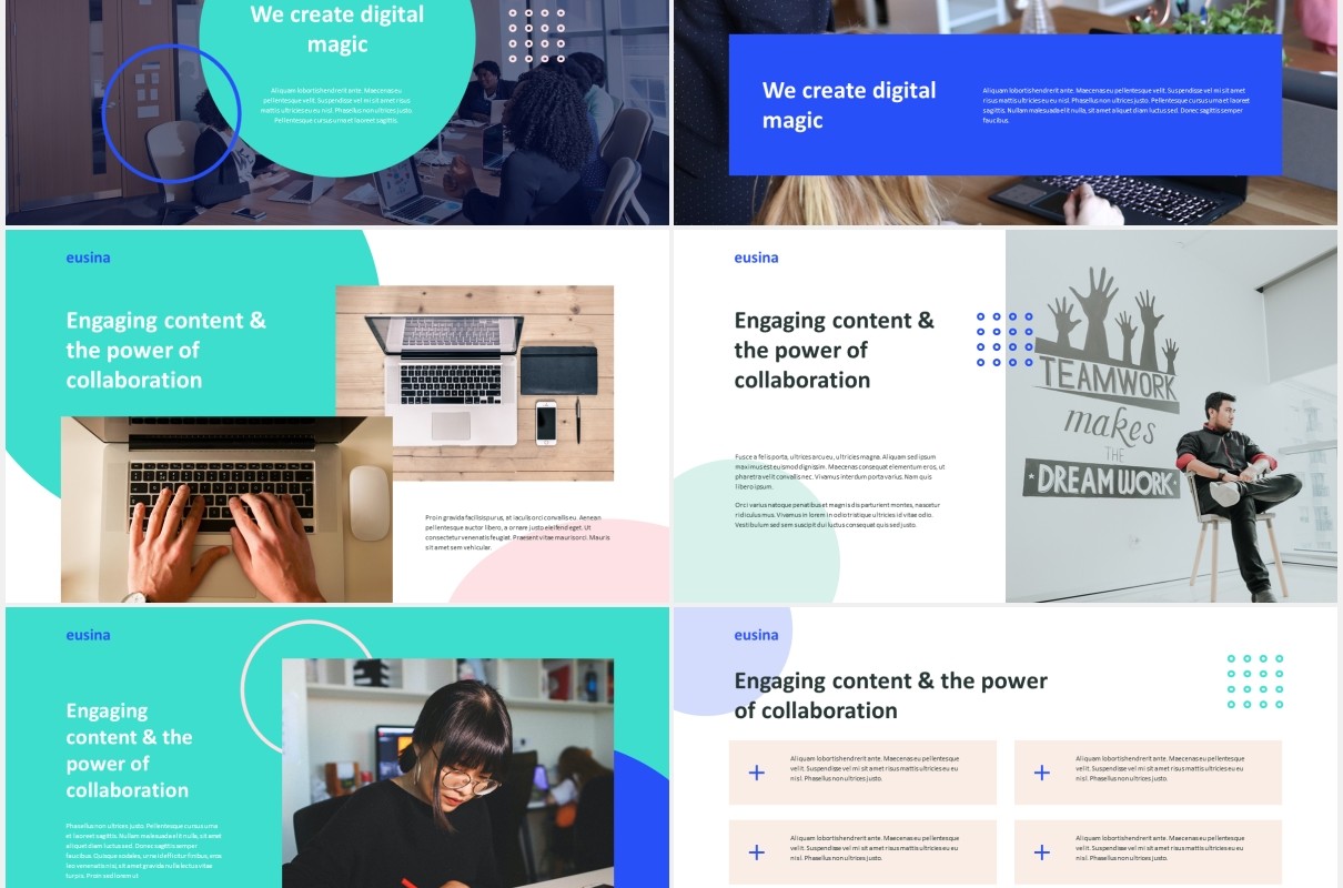 商务公司宣传介绍PPT模板eusin corporate theme powerpoint template