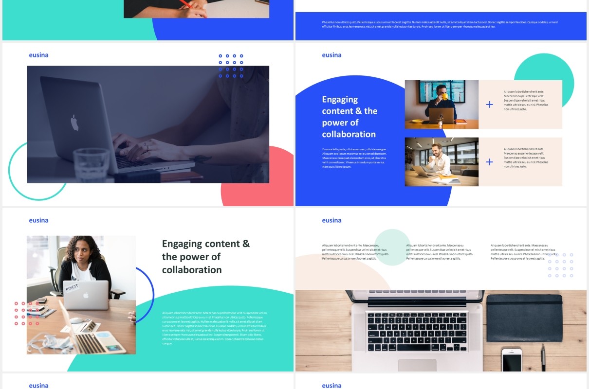 商务公司宣传介绍PPT模板eusin corporate theme powerpoint template