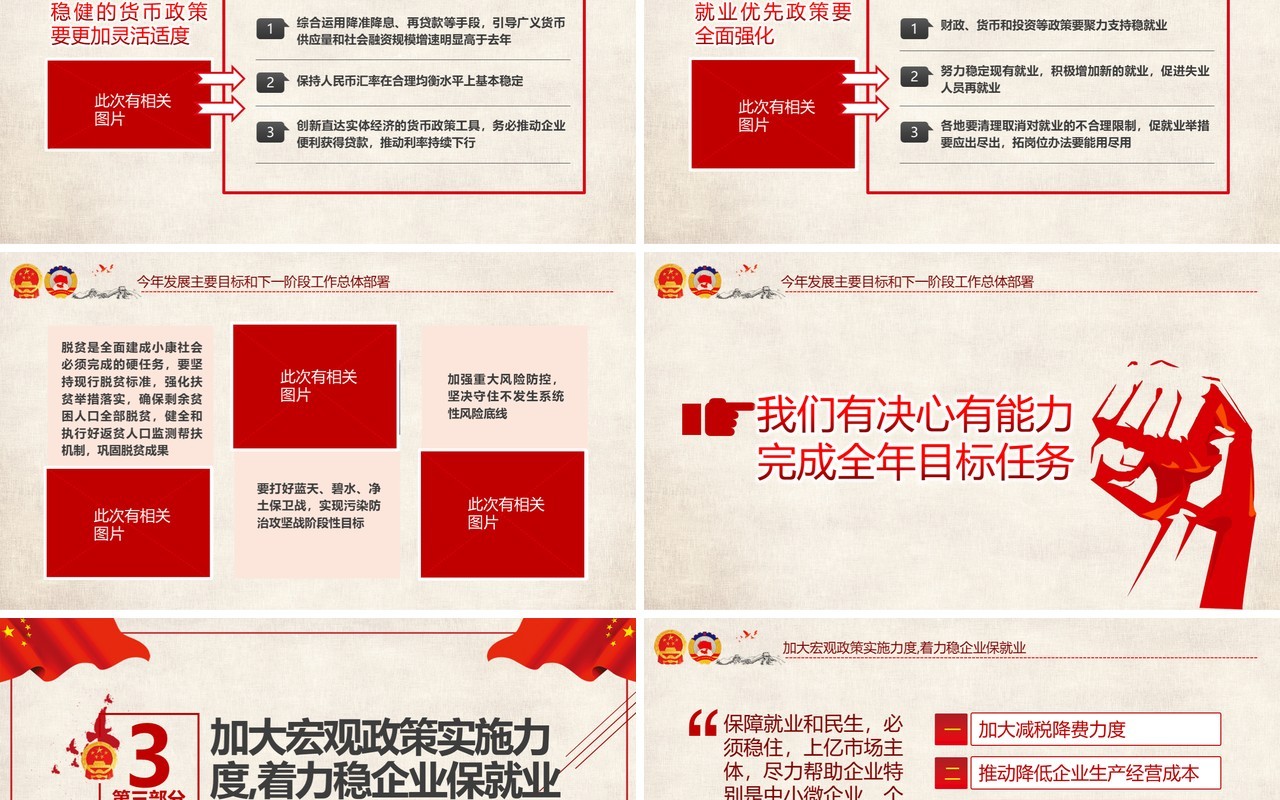 全国2020年两会政府工作报告学习解读PPT模板