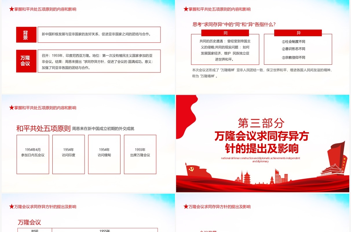 国防建设与外交成就独立自主的和平外交动态PPT模板