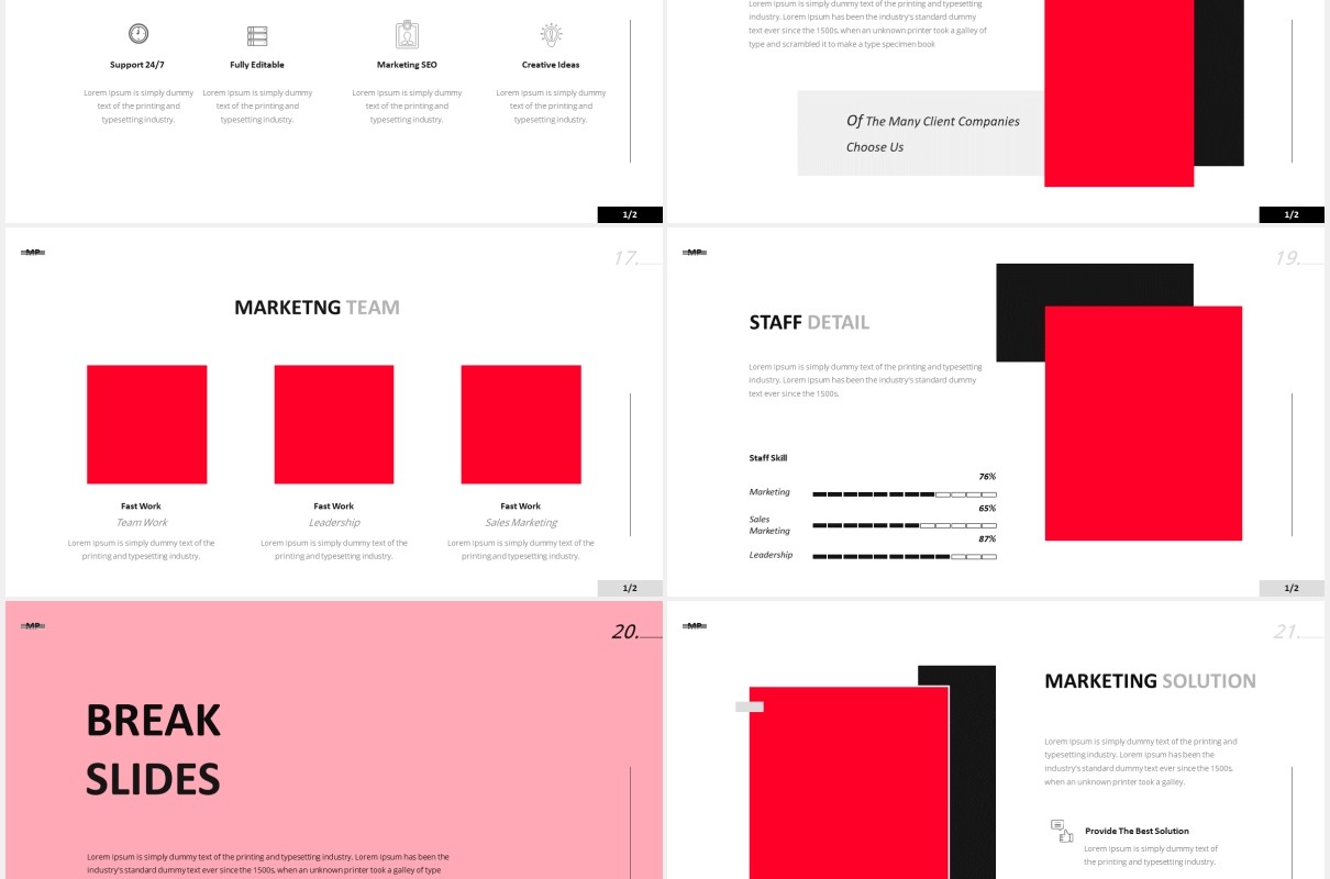 市场营销计划宣传PPT图片版式设计模板Marketing Plan Powerpoint Template