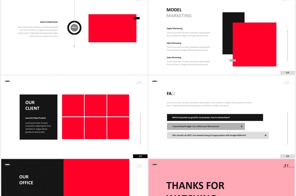 市场营销计划宣传PPT图片版式设计模板Marketing Plan Powerpoint Template