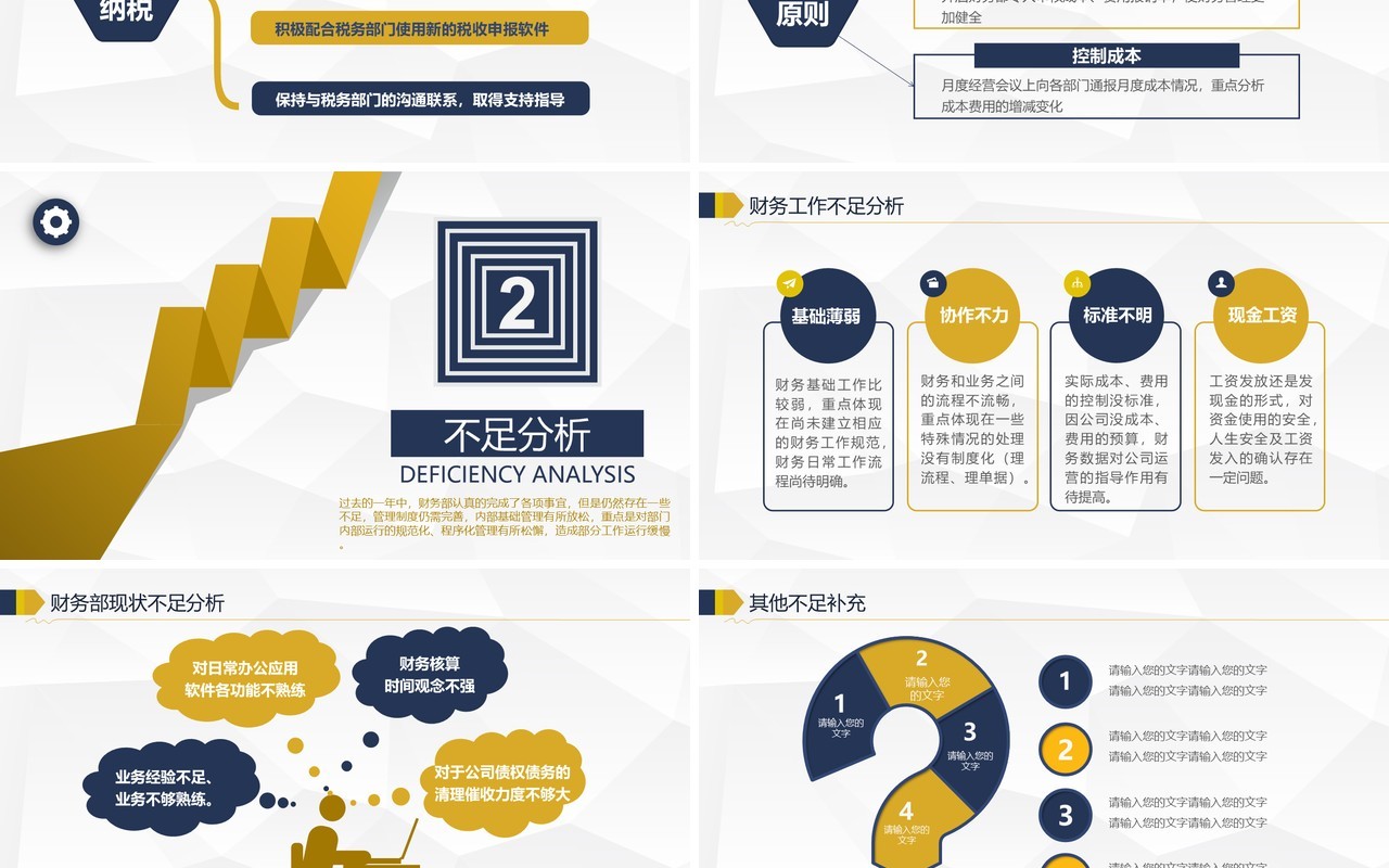 简约财务工作总结PPT模板