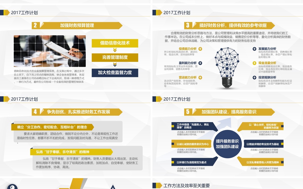 简约财务工作总结PPT模板