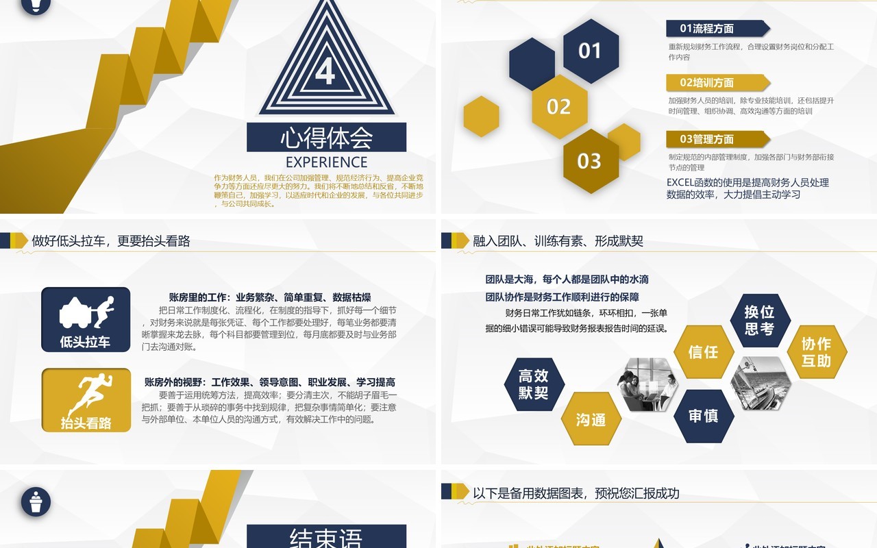 简约财务工作总结PPT模板