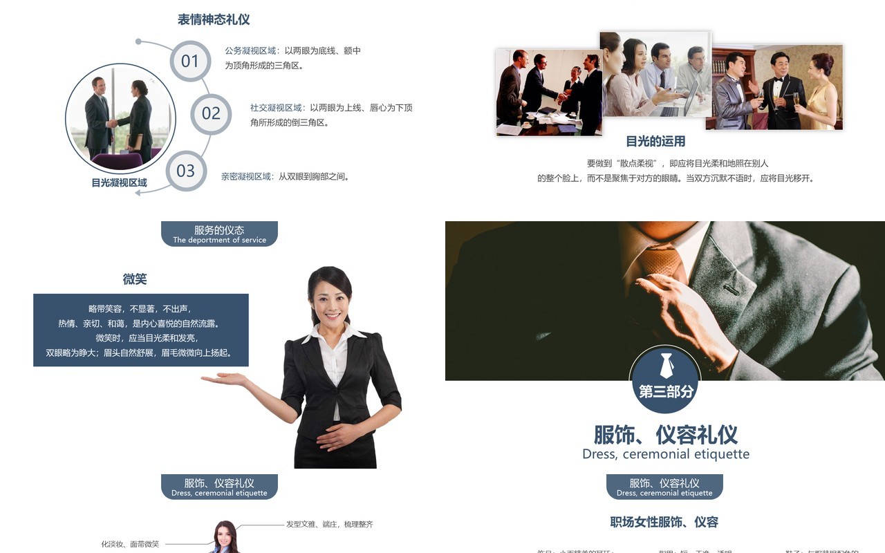 商务公司会议会务接待礼仪形象培训课件PPT模板