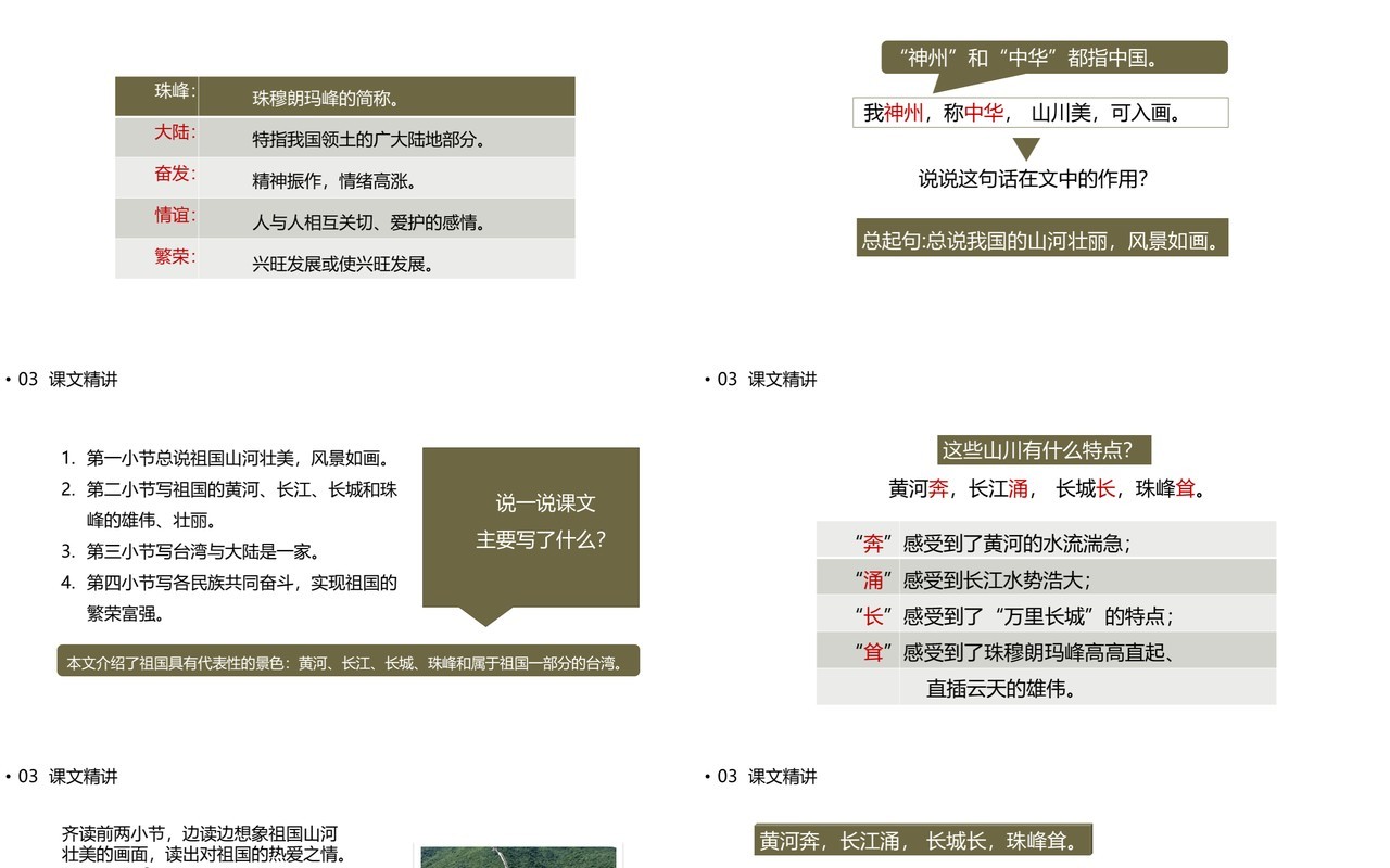 部编版二年级语文下册神州谣课件PPT模板