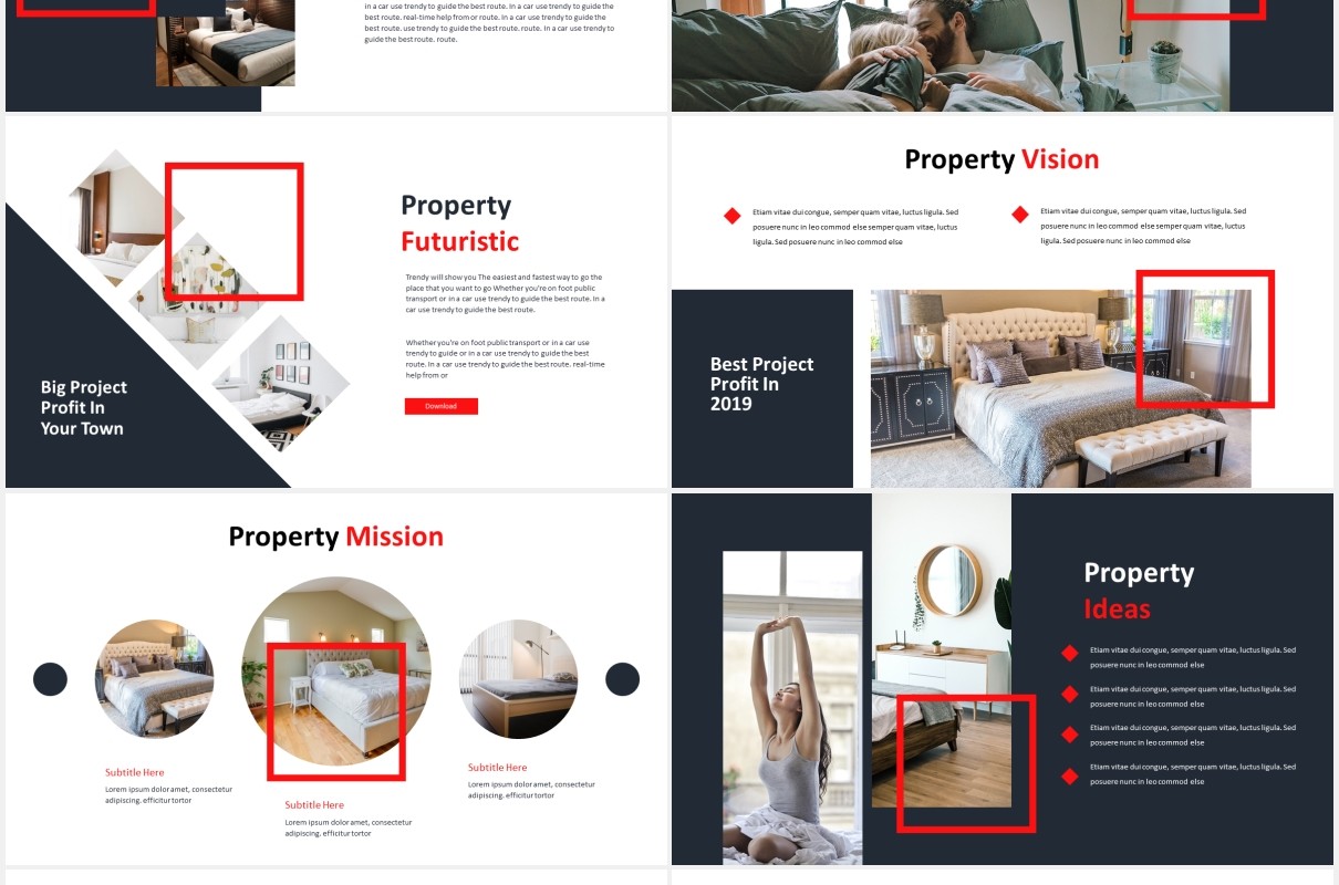 家居产品展示图片排版PPT国外模板Propenight - Powerpoint Template