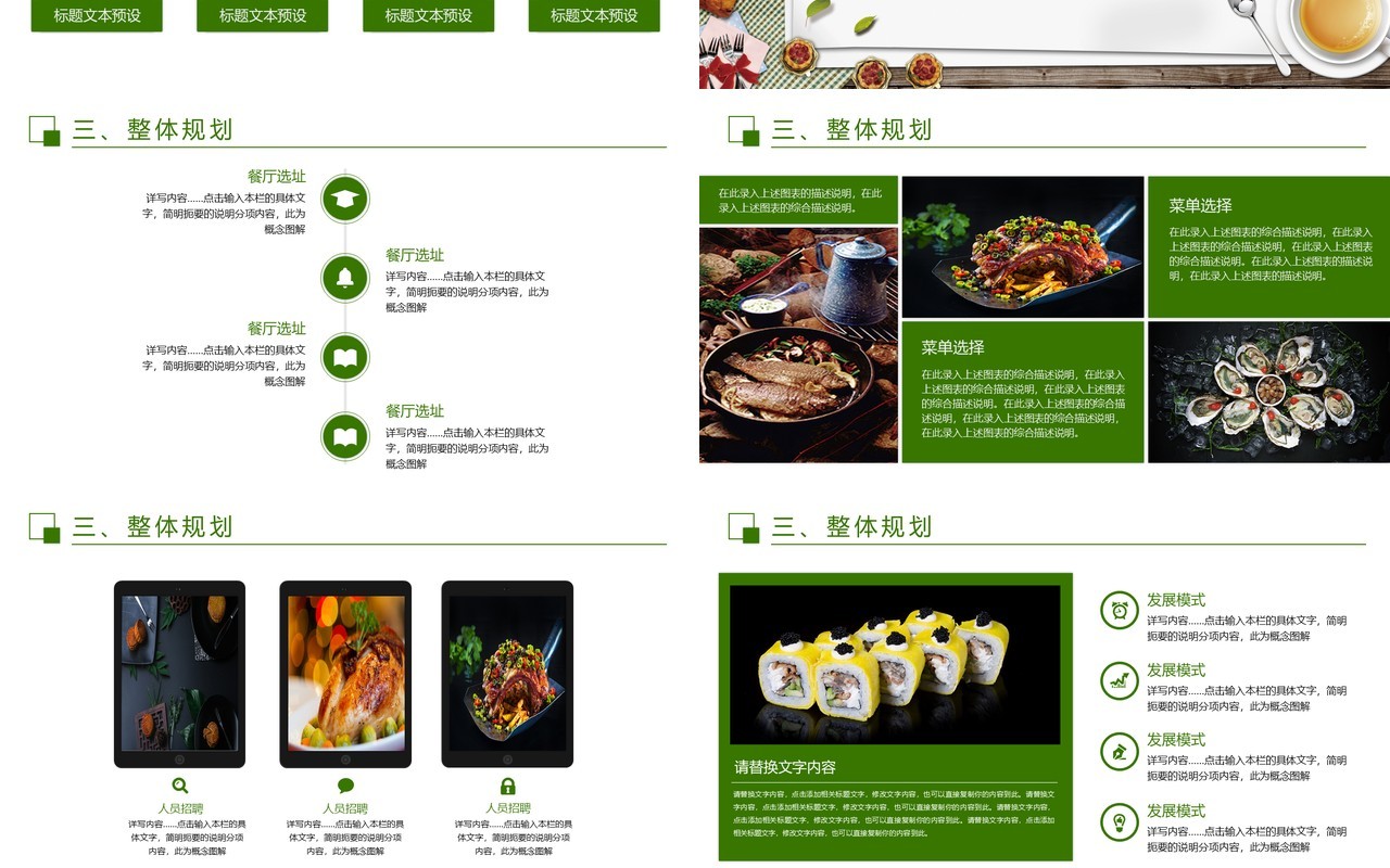 餐厅商业计划书报告PPT模板