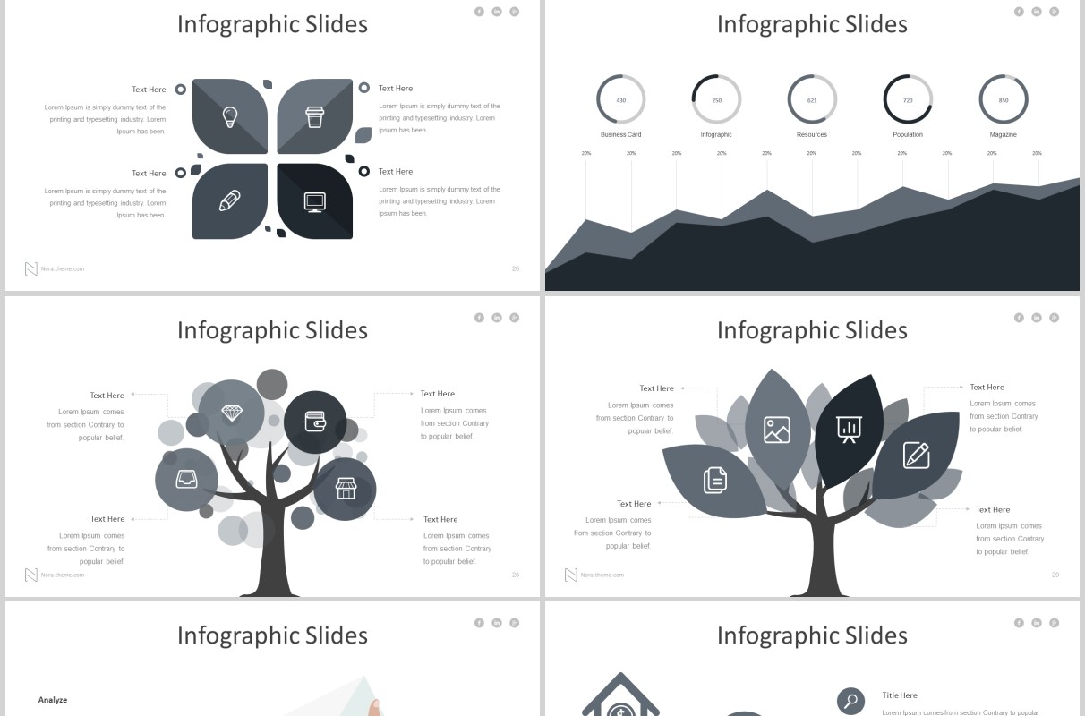 商务SWOT分析公司介绍PPT模板版式设计Nora - Powerpoint Template
