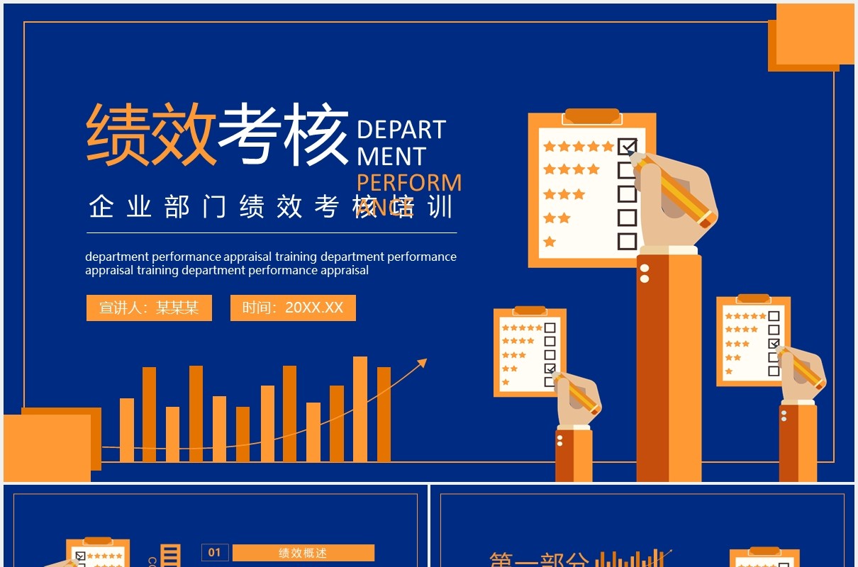 企业部门员工绩效考核管理培训动态PPT模板
