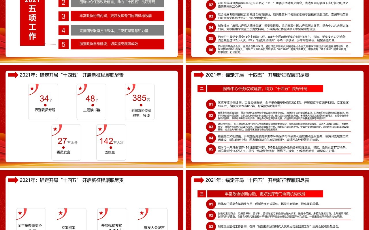 红金党政风奋进新征程建功新时代PPT模板