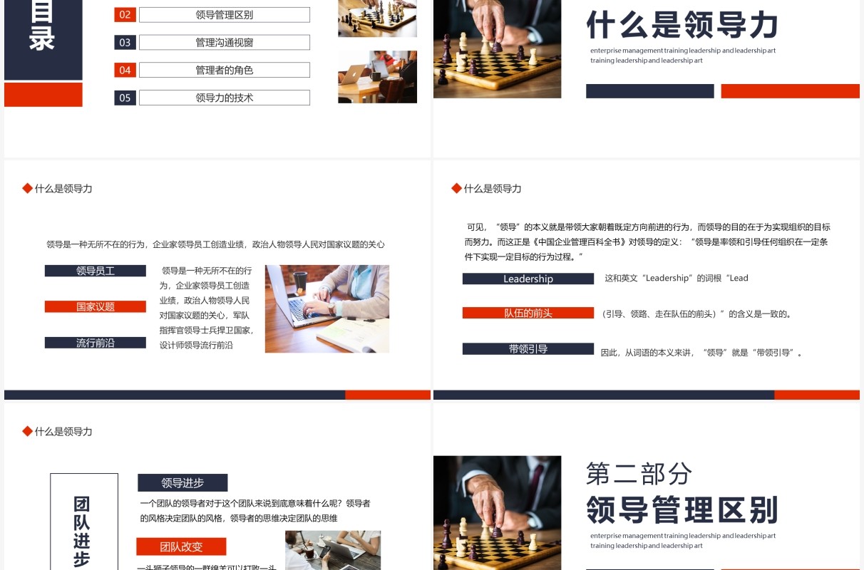 企业管理层培训领导力与领导艺术动态PPT模板
