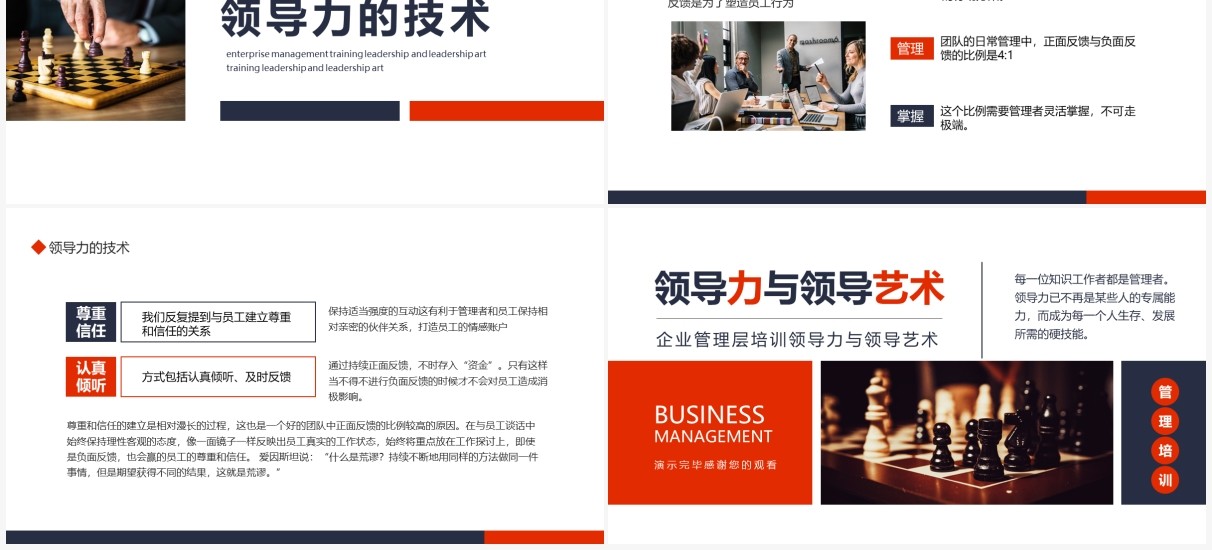 企业管理层培训领导力与领导艺术动态PPT模板