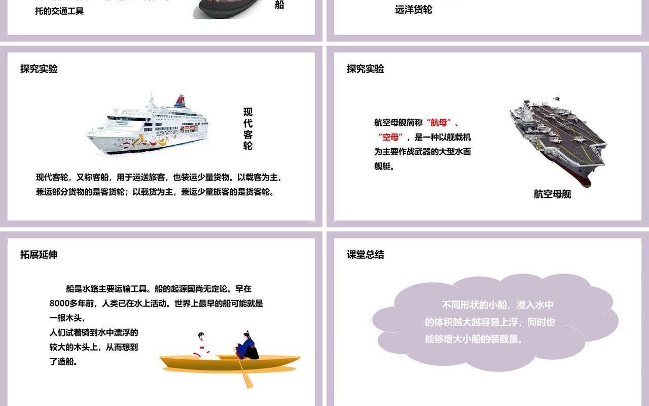 教科版五年级科学下册造一艘小船课件PPT模板