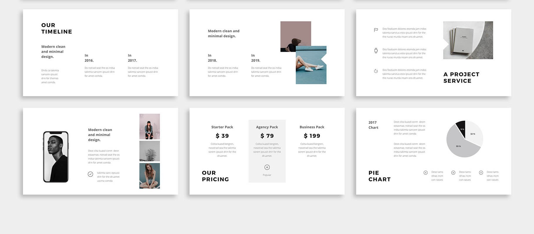 图片排版版式PPT模板BOSH Powerpoint Template