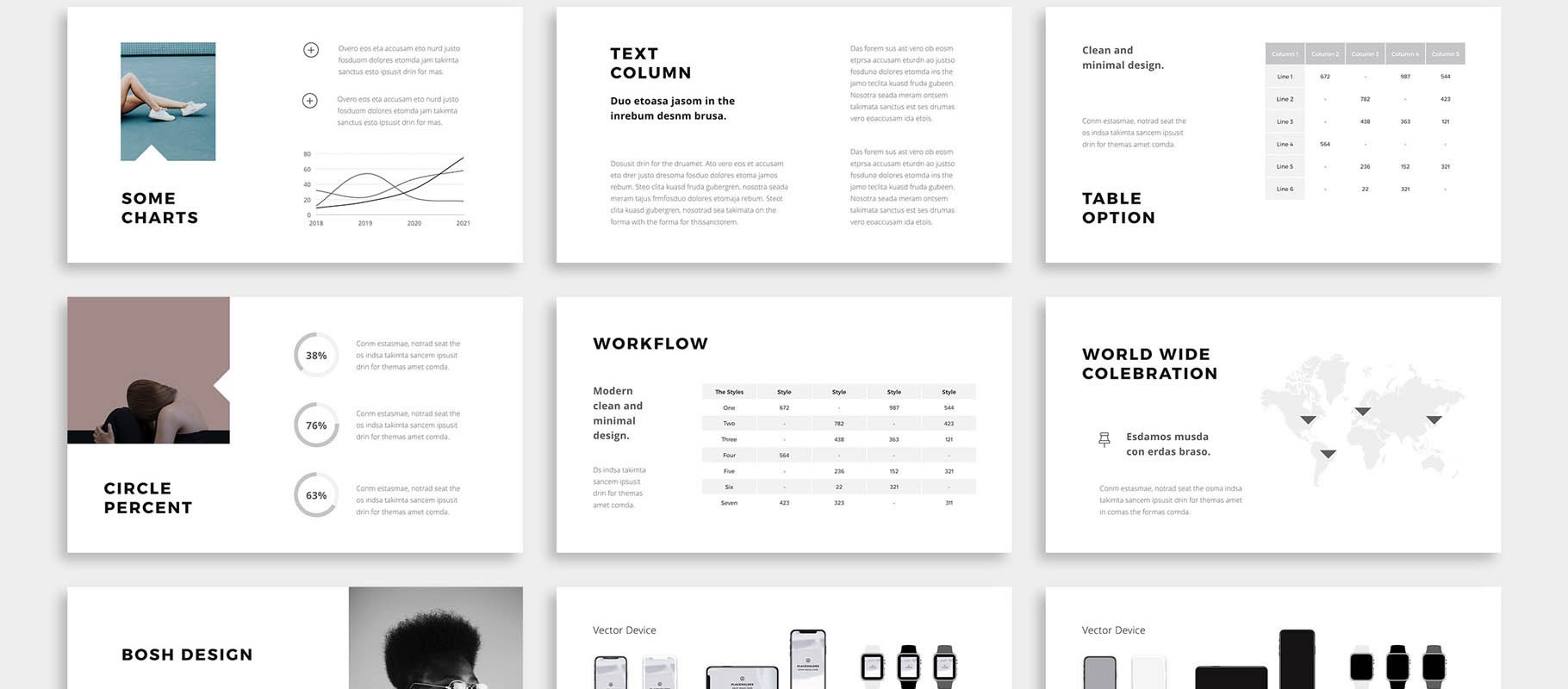 图片排版版式PPT模板BOSH Powerpoint Template