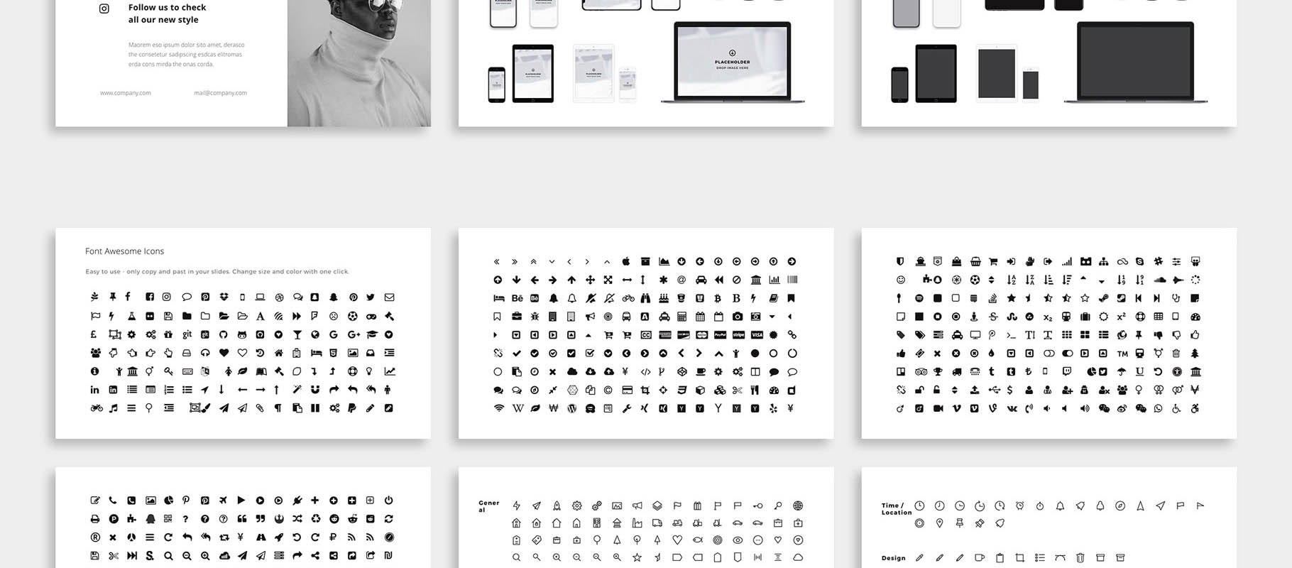 图片排版版式PPT模板BOSH Powerpoint Template