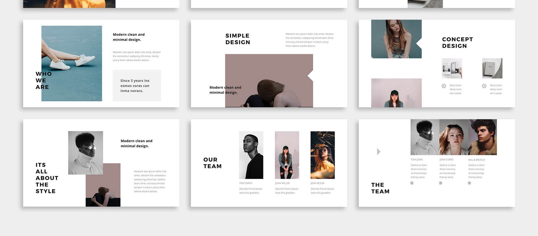 图片排版版式PPT模板BOSH Powerpoint Template