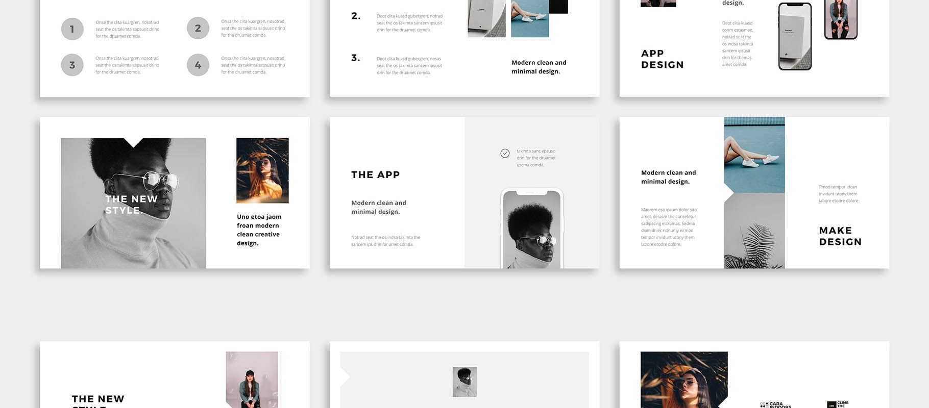 图片排版版式PPT模板BOSH Powerpoint Template