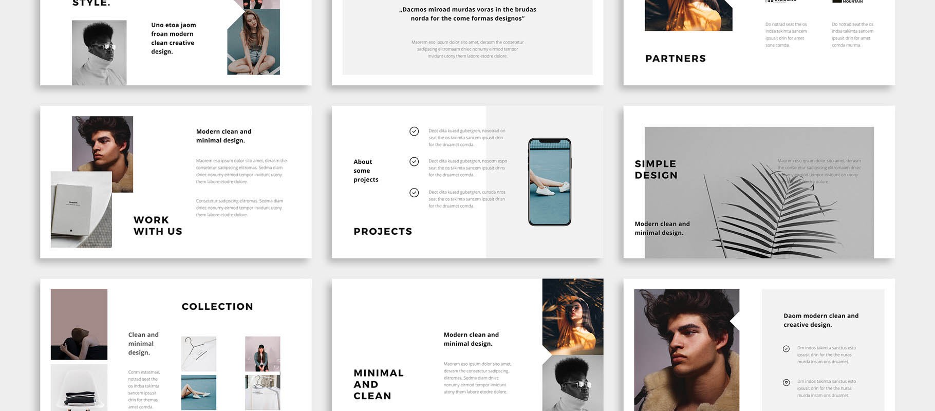 图片排版版式PPT模板BOSH Powerpoint Template