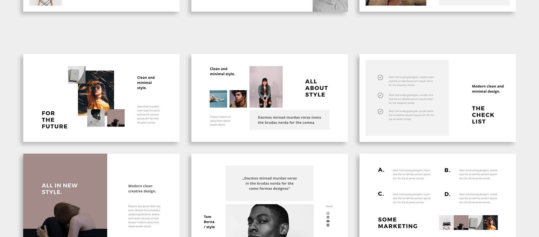 图片排版版式PPT模板BOSH Powerpoint Template