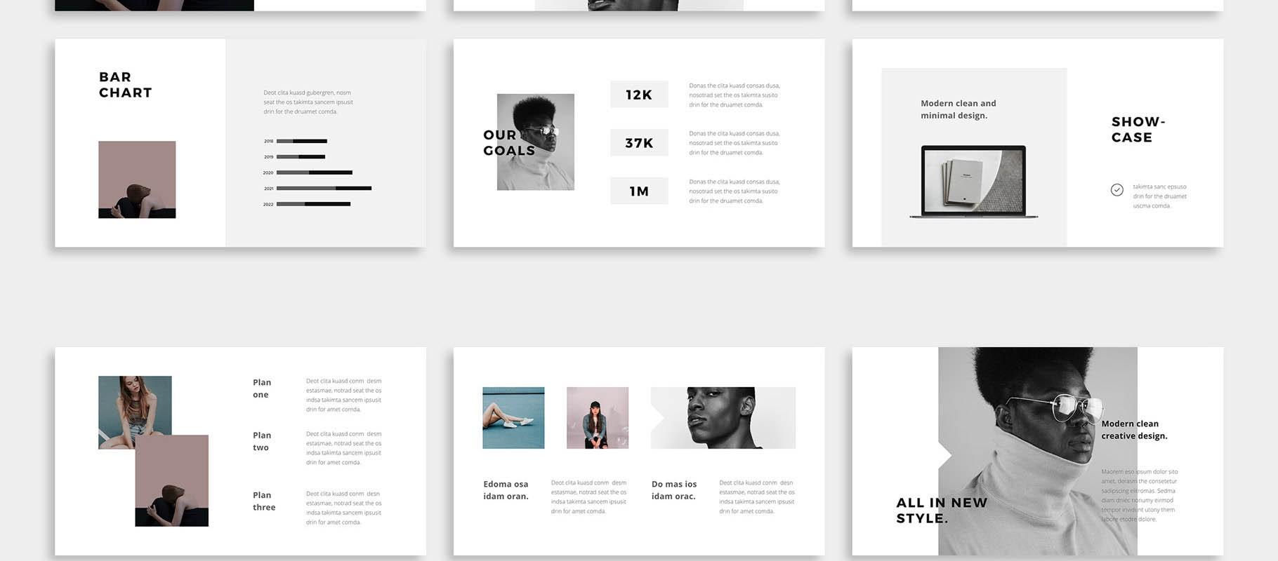 图片排版版式PPT模板BOSH Powerpoint Template