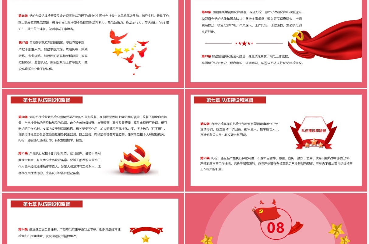 中国共产党纪律检查委员会工作条例PPT模板