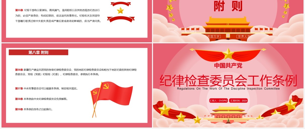 中国共产党纪律检查委员会工作条例PPT模板