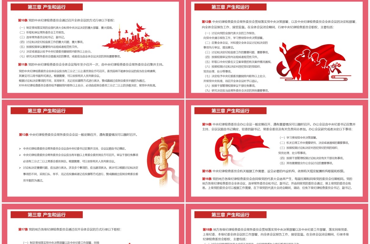 中国共产党纪律检查委员会工作条例PPT模板