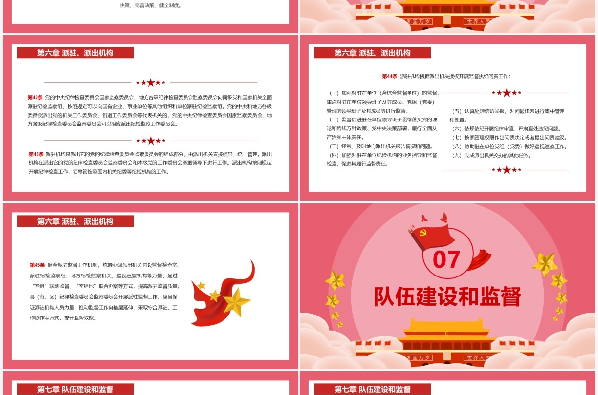 中国共产党纪律检查委员会工作条例PPT模板