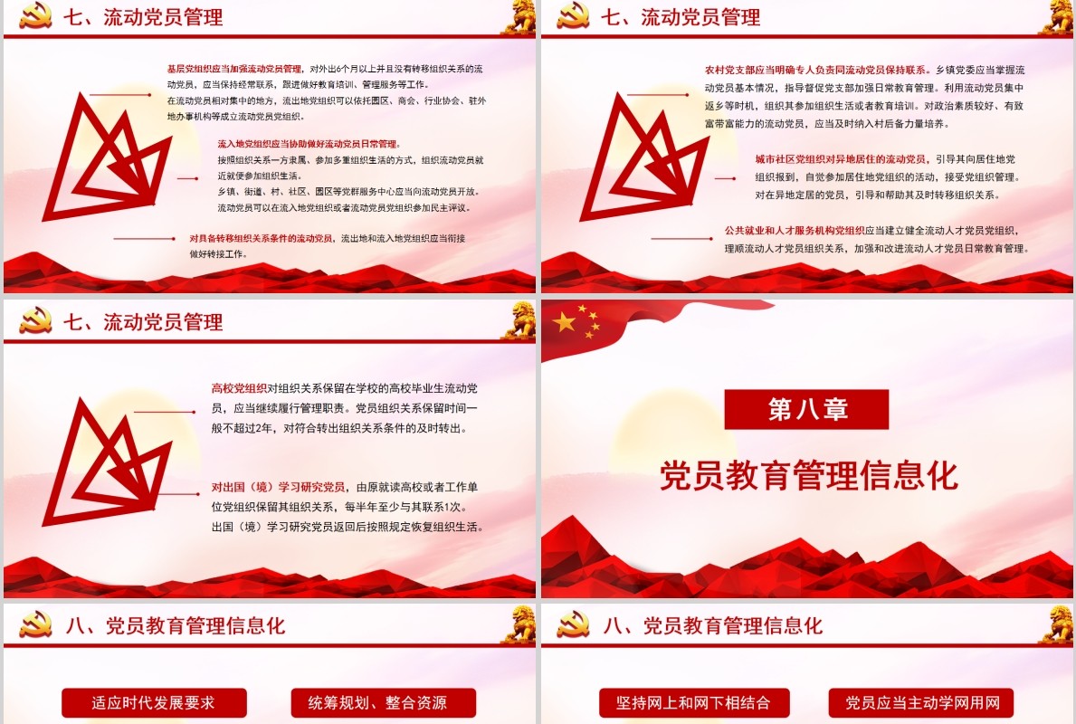 红色党课党建学习解读中国共产党党员教育管理工作条例