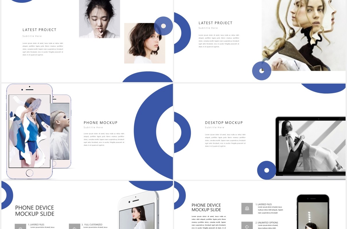 简约设计师作品展示PPT模板MNML - Stylist Powerpoint