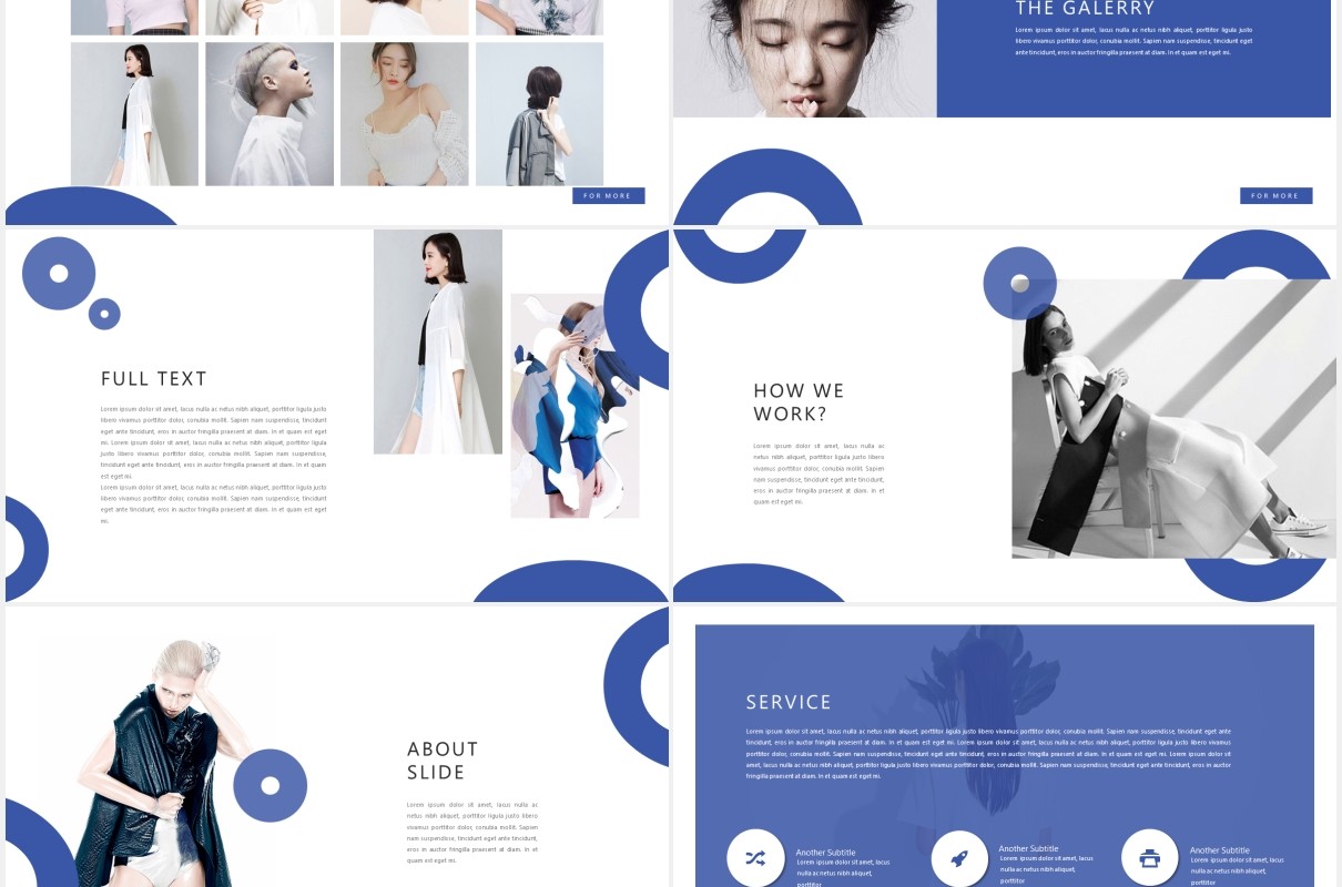 简约设计师作品展示PPT模板MNML - Stylist Powerpoint