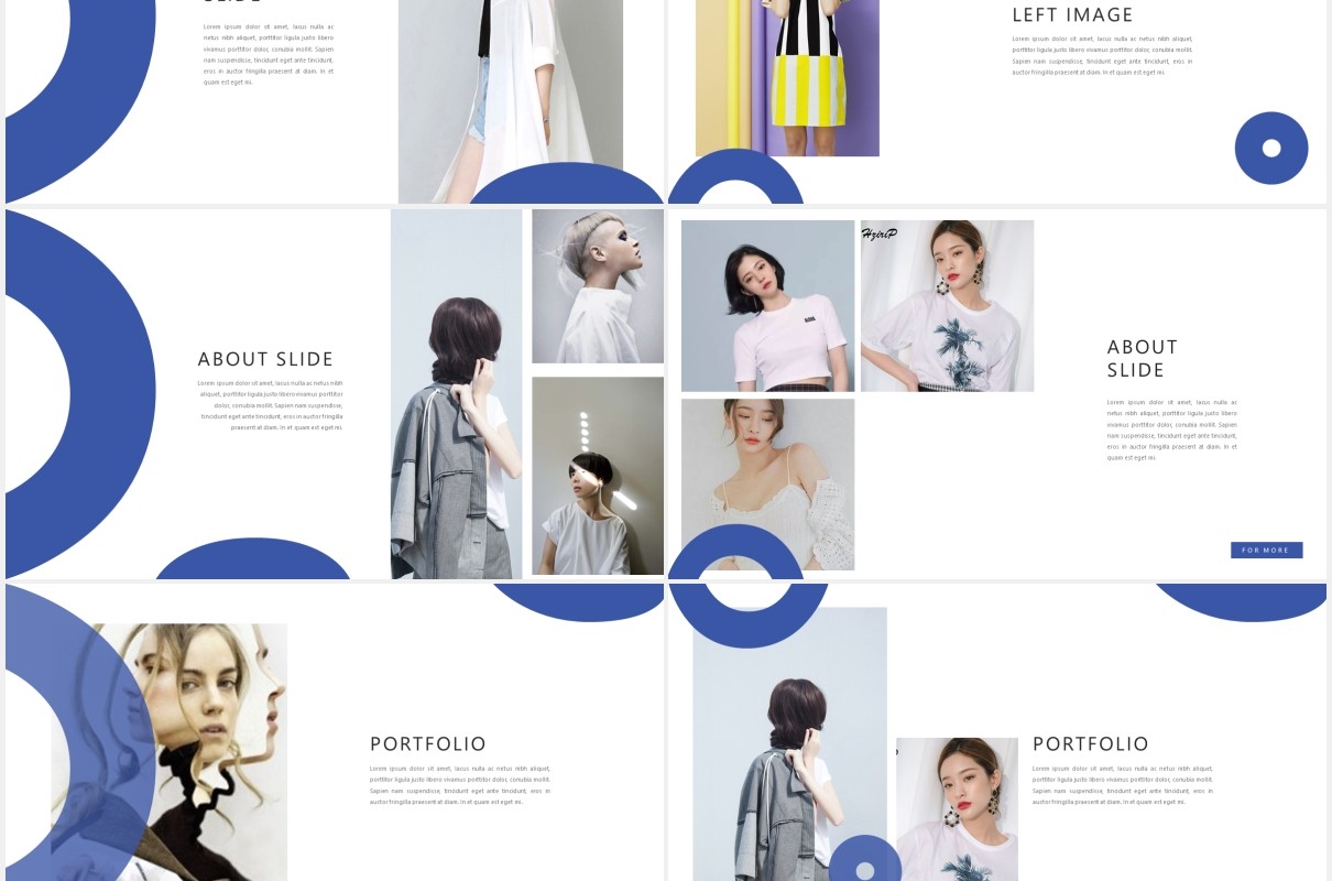 简约设计师作品展示PPT模板MNML - Stylist Powerpoint