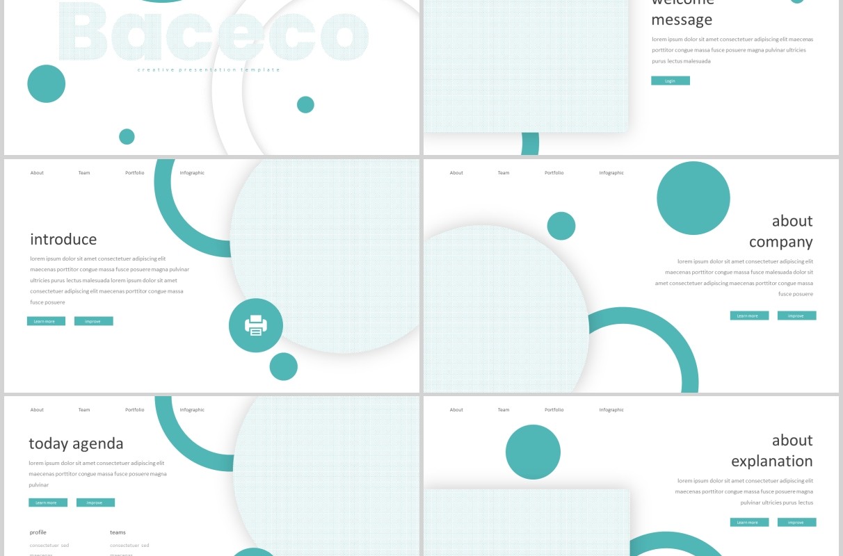 公司简介工作汇报PPT模板版式设计Baceco Powerpoint Hero Color