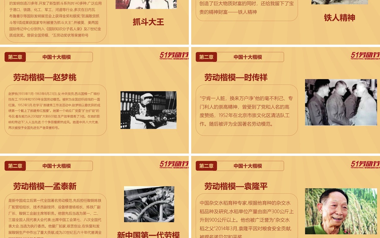 五一劳动节快乐节日主题PPT模板