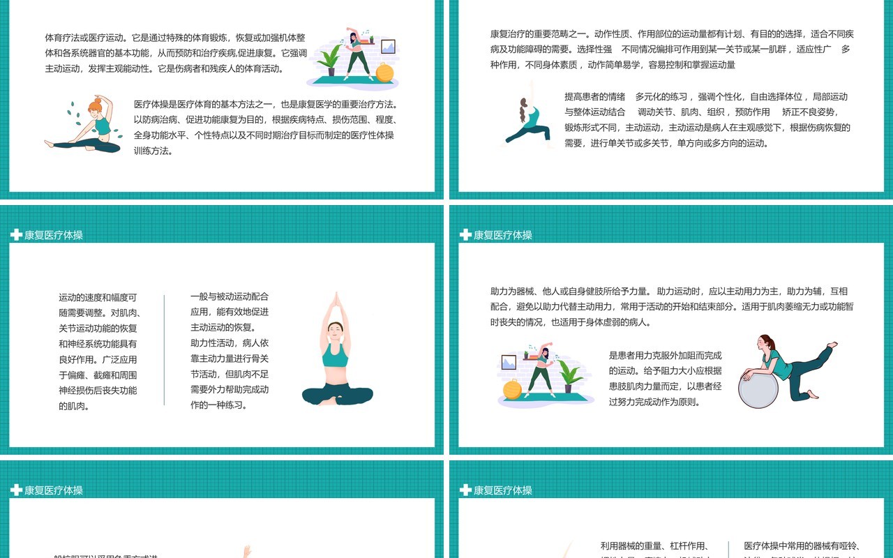 医疗体操是康复医学的重要治疗方法动态PPT模板