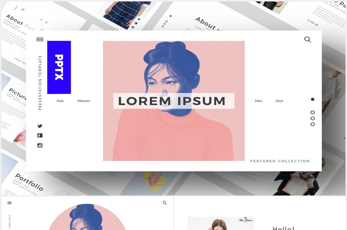简约简洁工作展示PPT模板Clean powerpoint