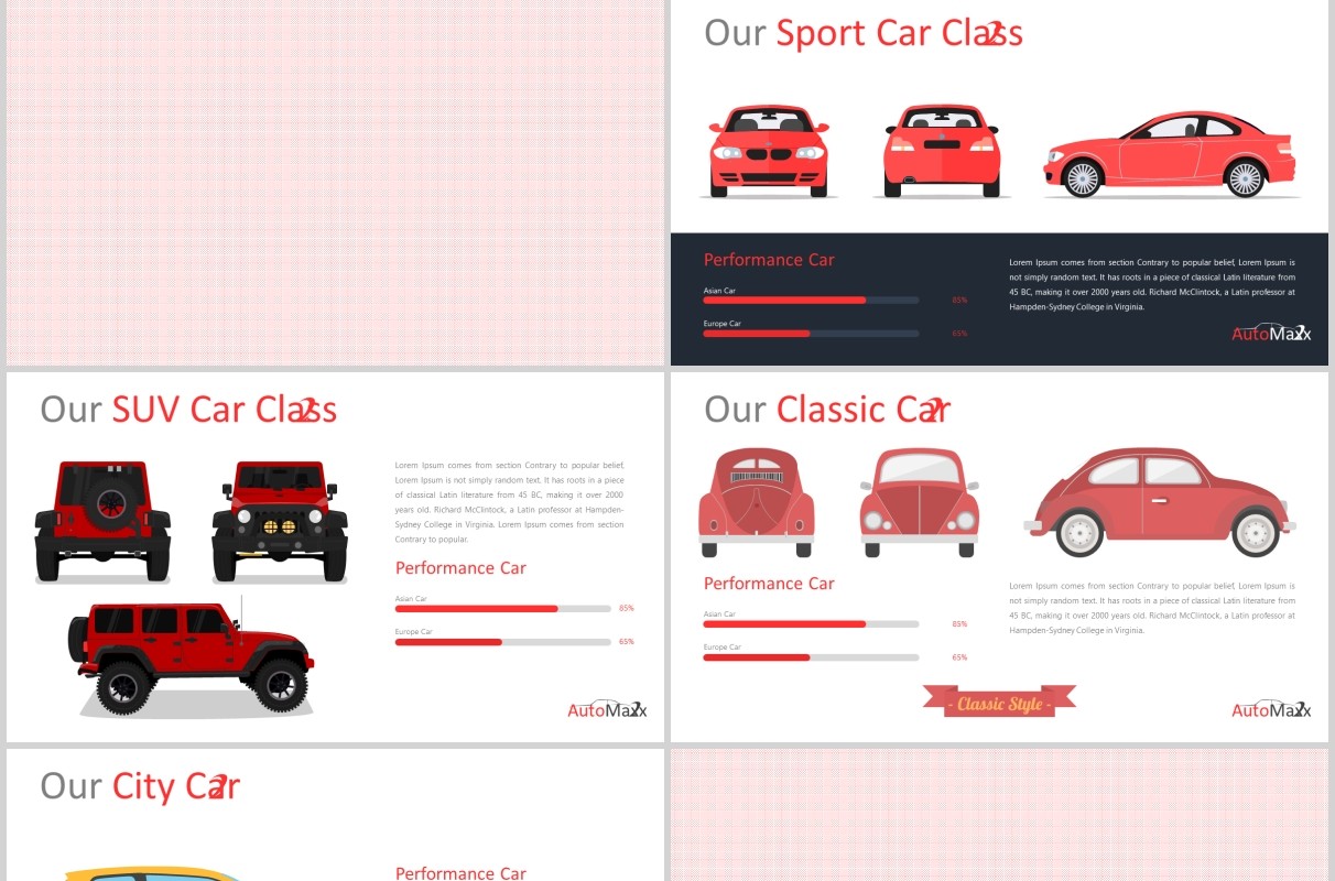 汽车工作介绍项目策划PPT模板版式设计Automaxx Powerpoint Template