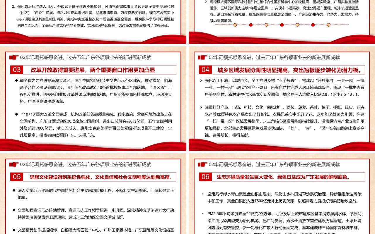 红色党政广东省第十三次党代会PPT模板