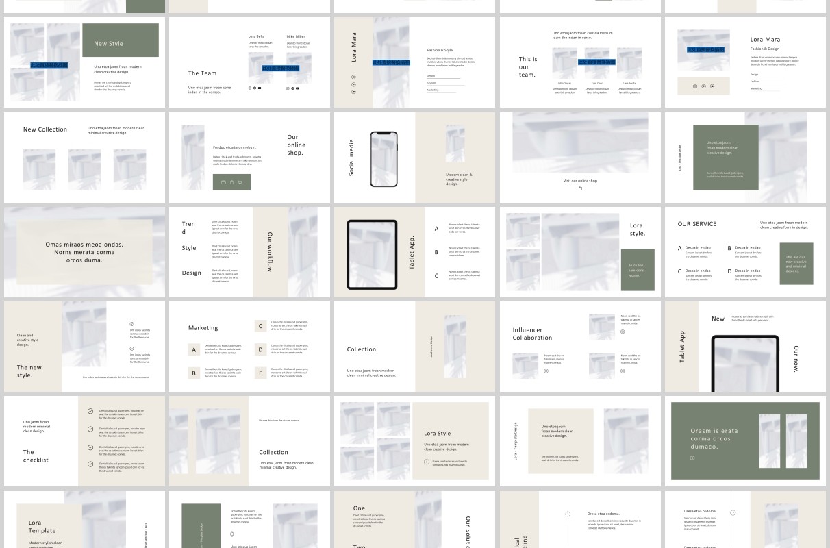 简洁简约KEY模板PPT模板LORA_Powerpoint Keynote