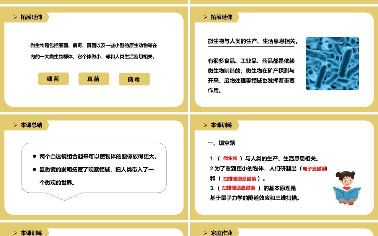 教科版六年级科学下册怎样放得更大课件PPT模板