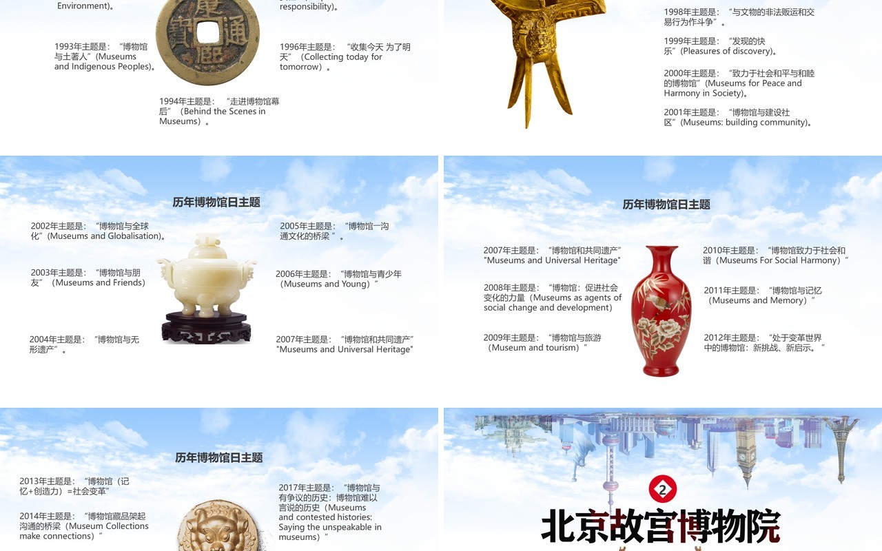 大气世界博物馆日世界知名博物馆介绍课件PPT模板