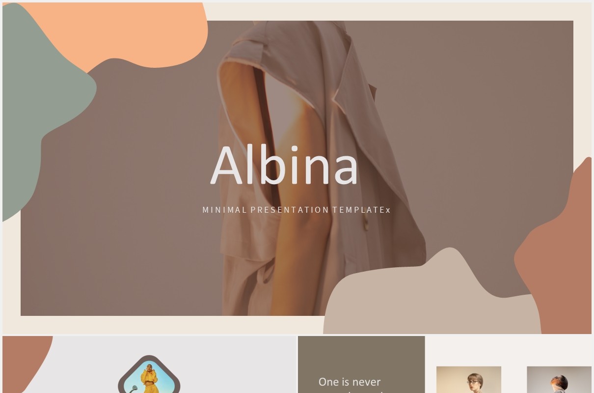 创意机构时装电子画册宣传PPT模板图片排版albina creative agency lookbook fashion