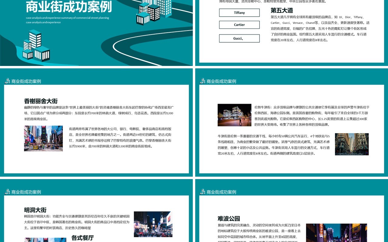 商业街规划案例分析及经验总结动态PPT模板