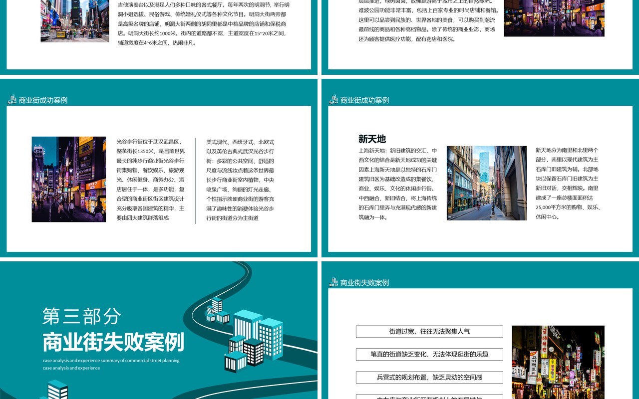 商业街规划案例分析及经验总结动态PPT模板