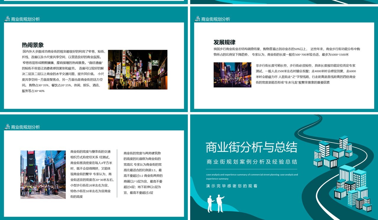 商业街规划案例分析及经验总结动态PPT模板