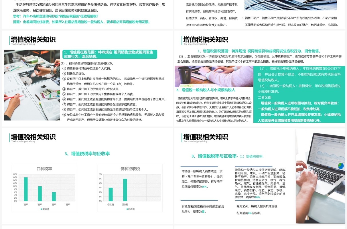 简约商业税务知识入职培训PPT模板