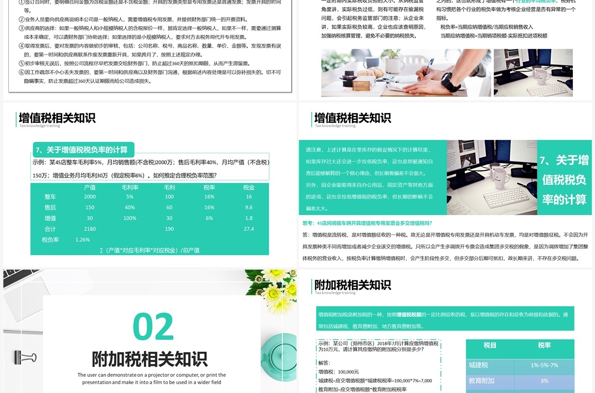 简约商业税务知识入职培训PPT模板